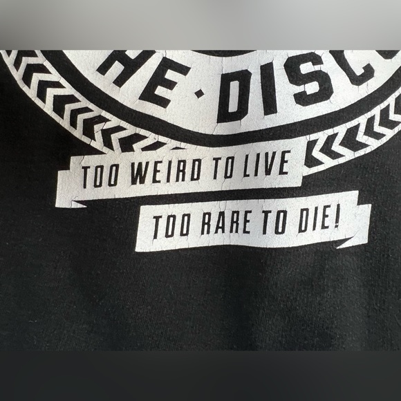 PATD | Panic! at the Disco TOO WEIRD TO LIVE Black Zip-Up Graphic Hoodie | Sz M - Picture 6 of 16